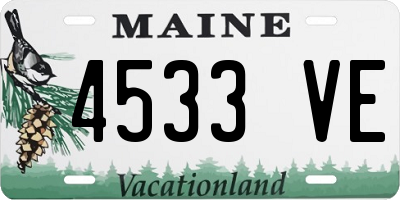 ME license plate 4533VE