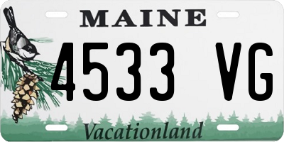 ME license plate 4533VG