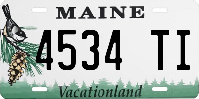 ME license plate 4534TI