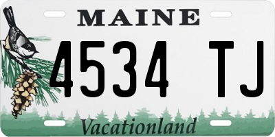 ME license plate 4534TJ