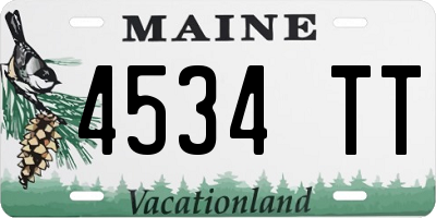 ME license plate 4534TT