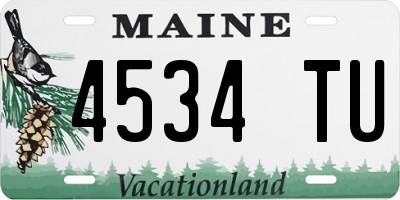 ME license plate 4534TU