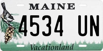 ME license plate 4534UN