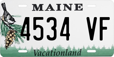 ME license plate 4534VF