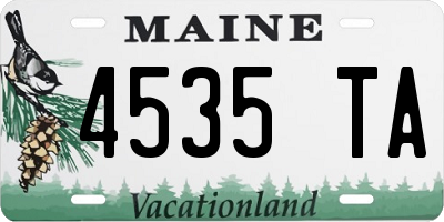 ME license plate 4535TA