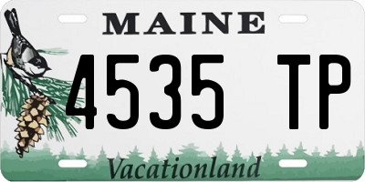 ME license plate 4535TP