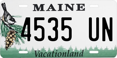ME license plate 4535UN