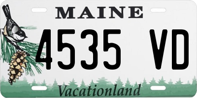 ME license plate 4535VD