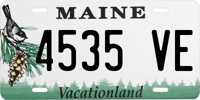 ME license plate 4535VE
