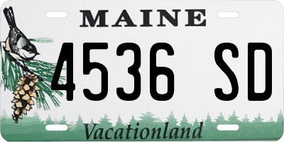 ME license plate 4536SD