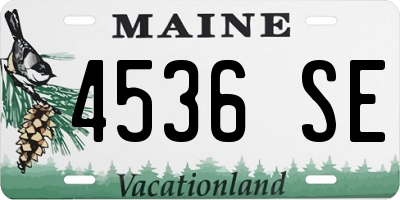 ME license plate 4536SE