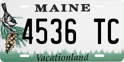 ME license plate 4536TC