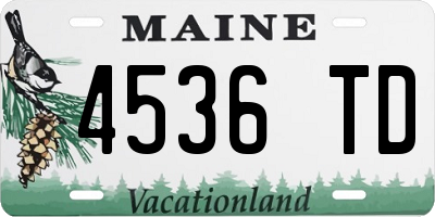 ME license plate 4536TD