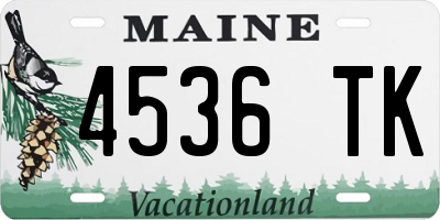 ME license plate 4536TK