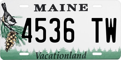 ME license plate 4536TW
