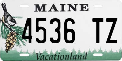ME license plate 4536TZ