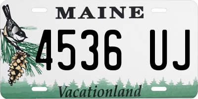 ME license plate 4536UJ