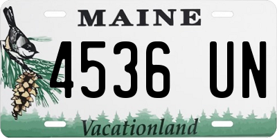 ME license plate 4536UN