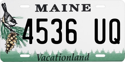 ME license plate 4536UQ