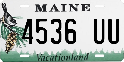 ME license plate 4536UU