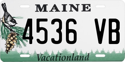 ME license plate 4536VB
