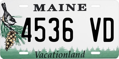 ME license plate 4536VD
