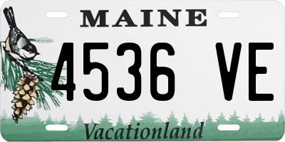 ME license plate 4536VE