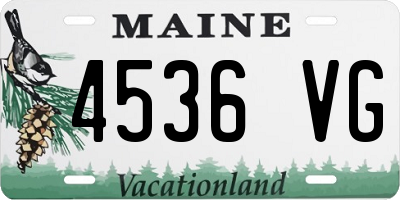 ME license plate 4536VG