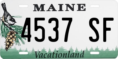 ME license plate 4537SF