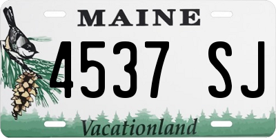ME license plate 4537SJ