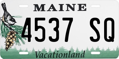 ME license plate 4537SQ