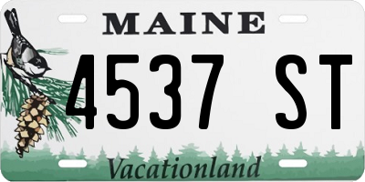 ME license plate 4537ST