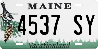 ME license plate 4537SY