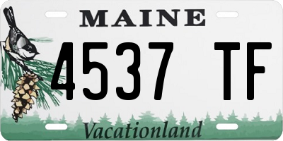 ME license plate 4537TF