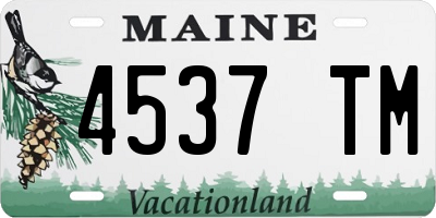 ME license plate 4537TM