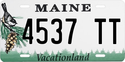 ME license plate 4537TT
