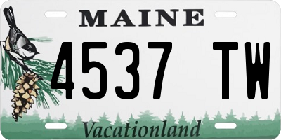 ME license plate 4537TW