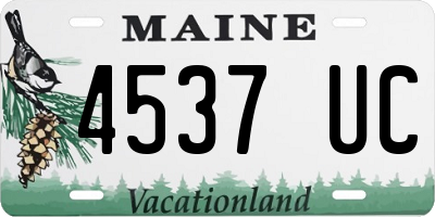 ME license plate 4537UC