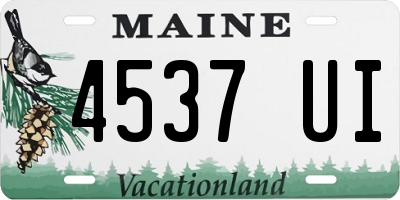 ME license plate 4537UI