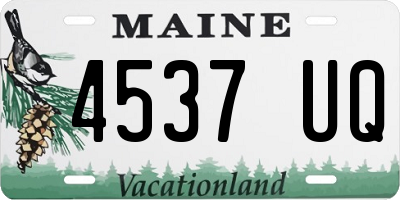 ME license plate 4537UQ