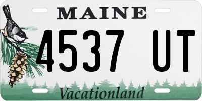 ME license plate 4537UT