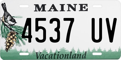 ME license plate 4537UV