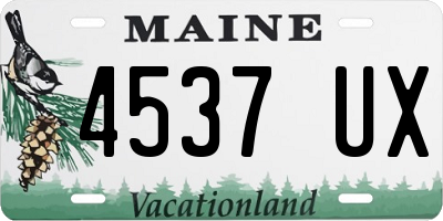 ME license plate 4537UX