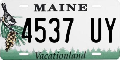 ME license plate 4537UY