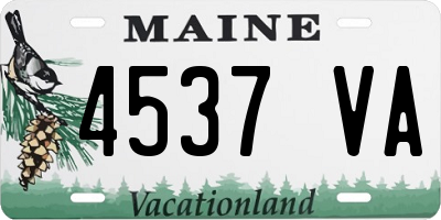 ME license plate 4537VA