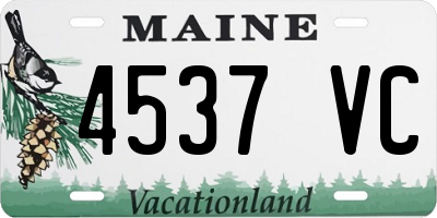 ME license plate 4537VC