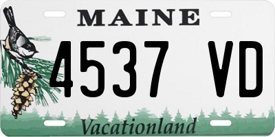 ME license plate 4537VD