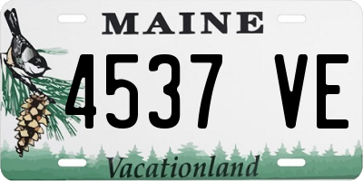 ME license plate 4537VE