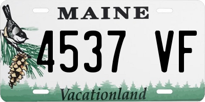 ME license plate 4537VF