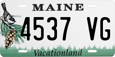 ME license plate 4537VG